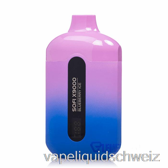 Sofi X9000 0 % Null Nikotin Smart Einweg Blueberry Ice Vape Liquid E-Liquid Schweiz